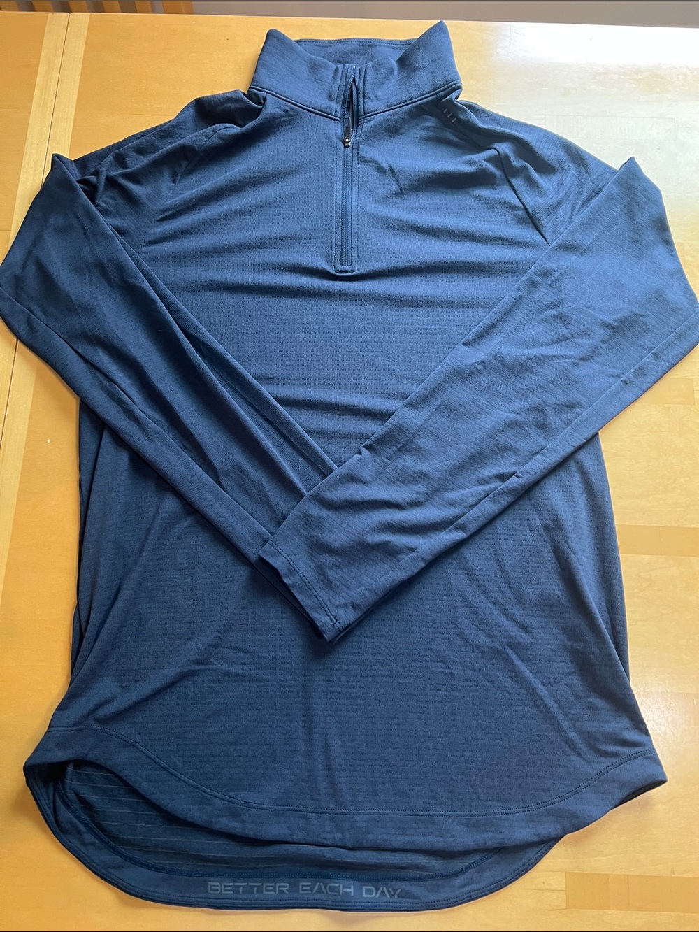lululemon athletica Men's Navy Quarter-Zip Long Sleeve Pullover
